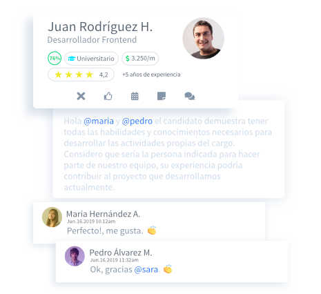 Administra tu proceso.